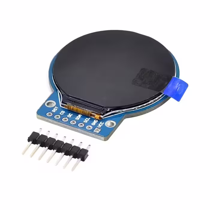 نمایشگر TFT فول کالر 1.28 اینچ دایره ای با درایور GC9A01 | amazonchi