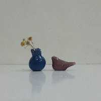 پرنده انگشتی و انار سرامیکی کد 7