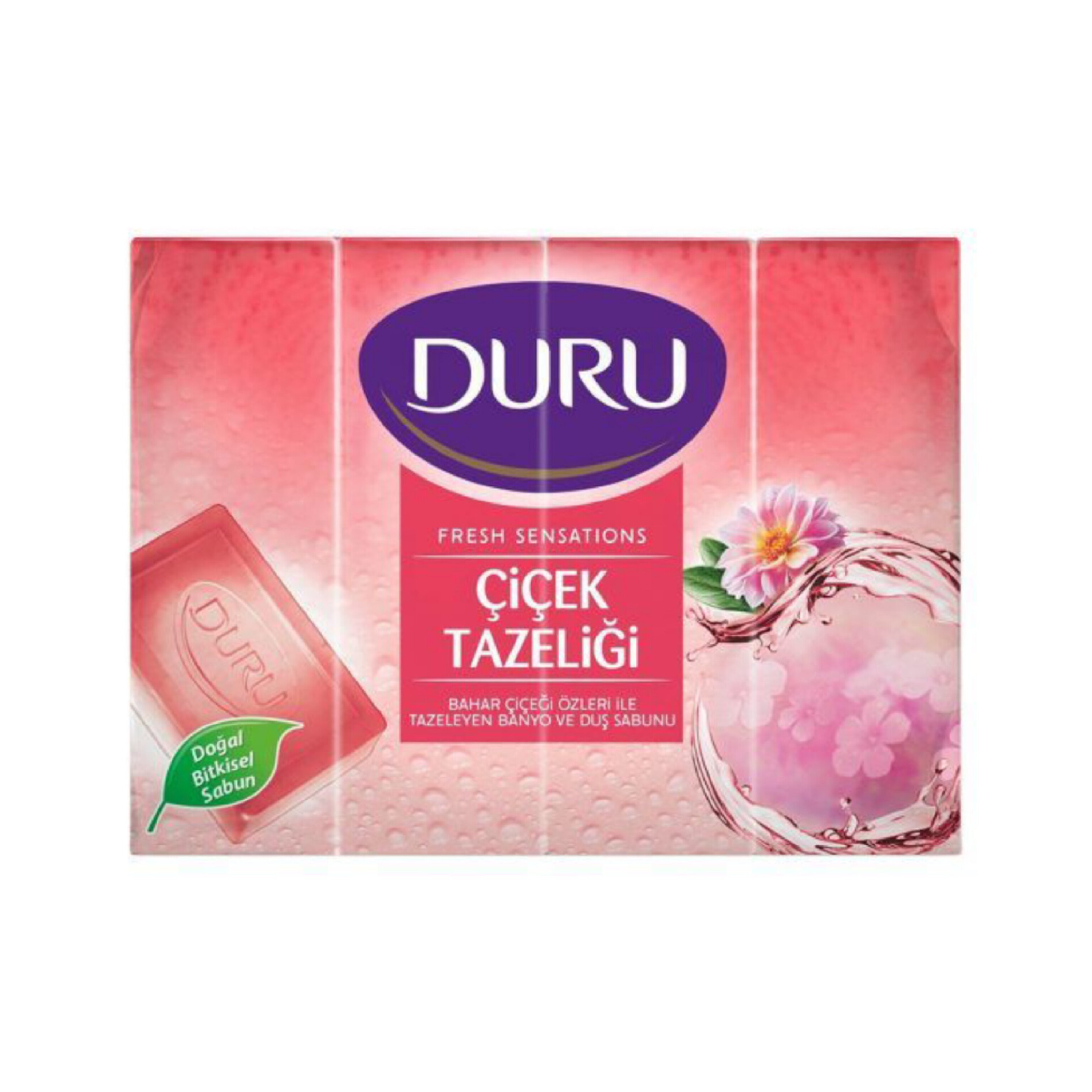 صابون بدن و حمام دورو با رایحه گل های بهاری بسته چهار عددی duru