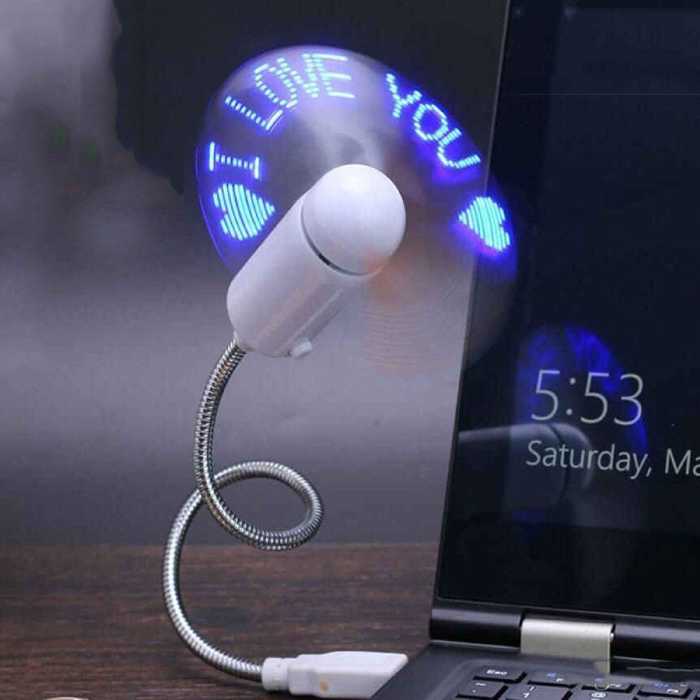 پنکه usb نرم افزاری ال ای دی دار مدل نوشتاری