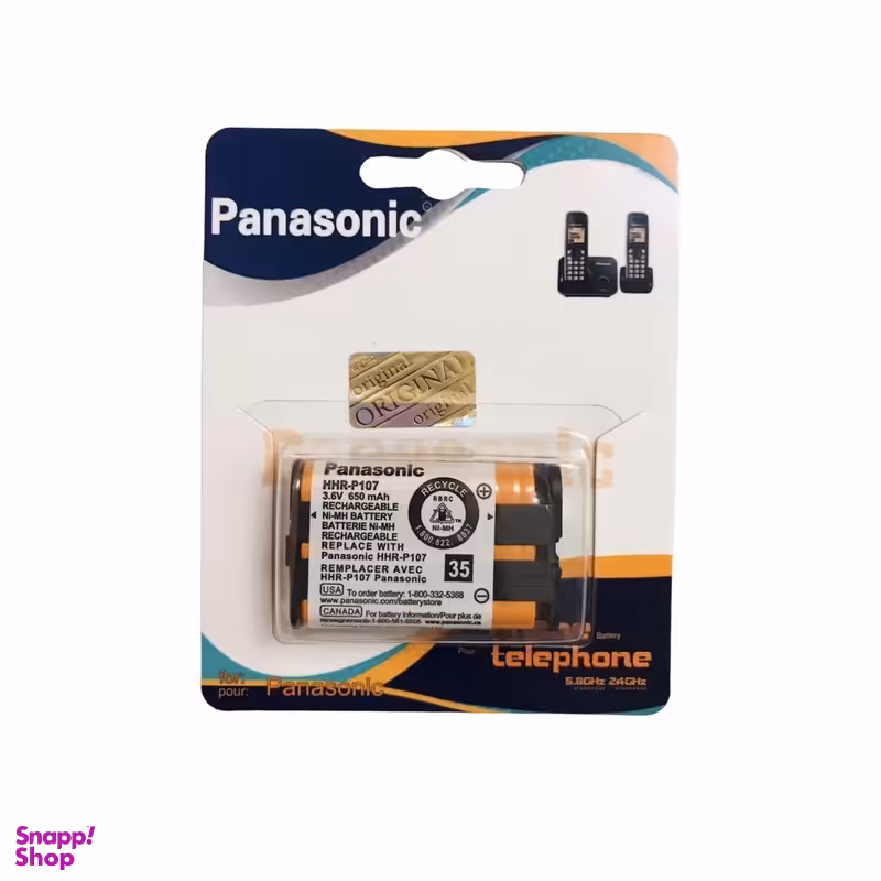 باتری تلفن بی سیم پاناسونیک مدل p107