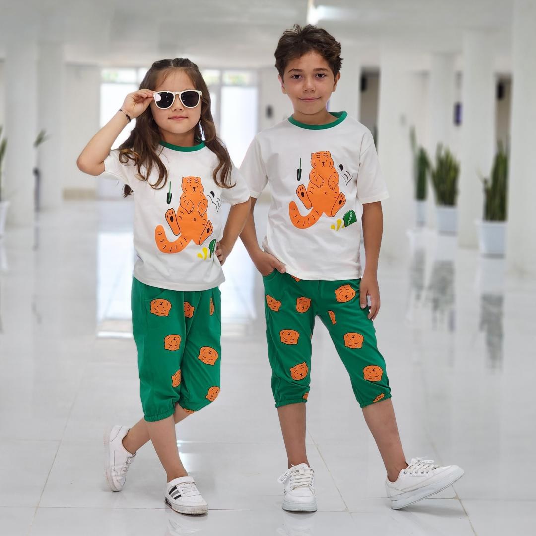 ست تیشرت شلوارک اسپرت ببر توپولو