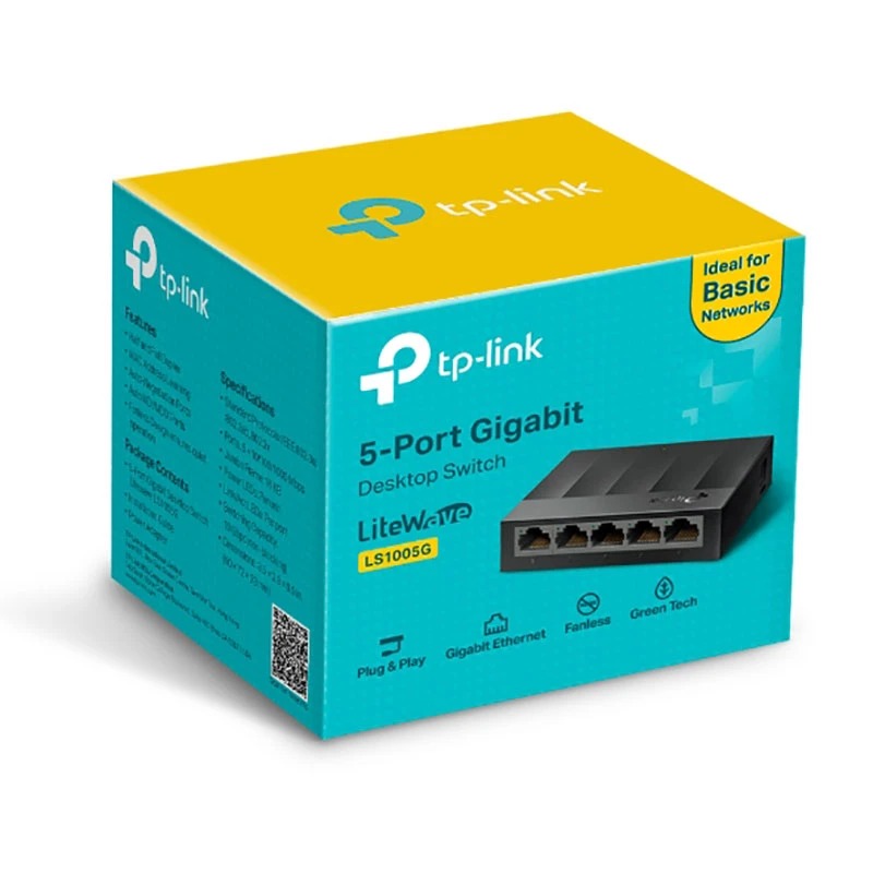 سوئیچ 5 پورت گیگابیتی و دسکتاپ تی پی لینک مدل LS1005G