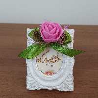 گیفت عید غدیر  طرح قاب با گل و پاپیون