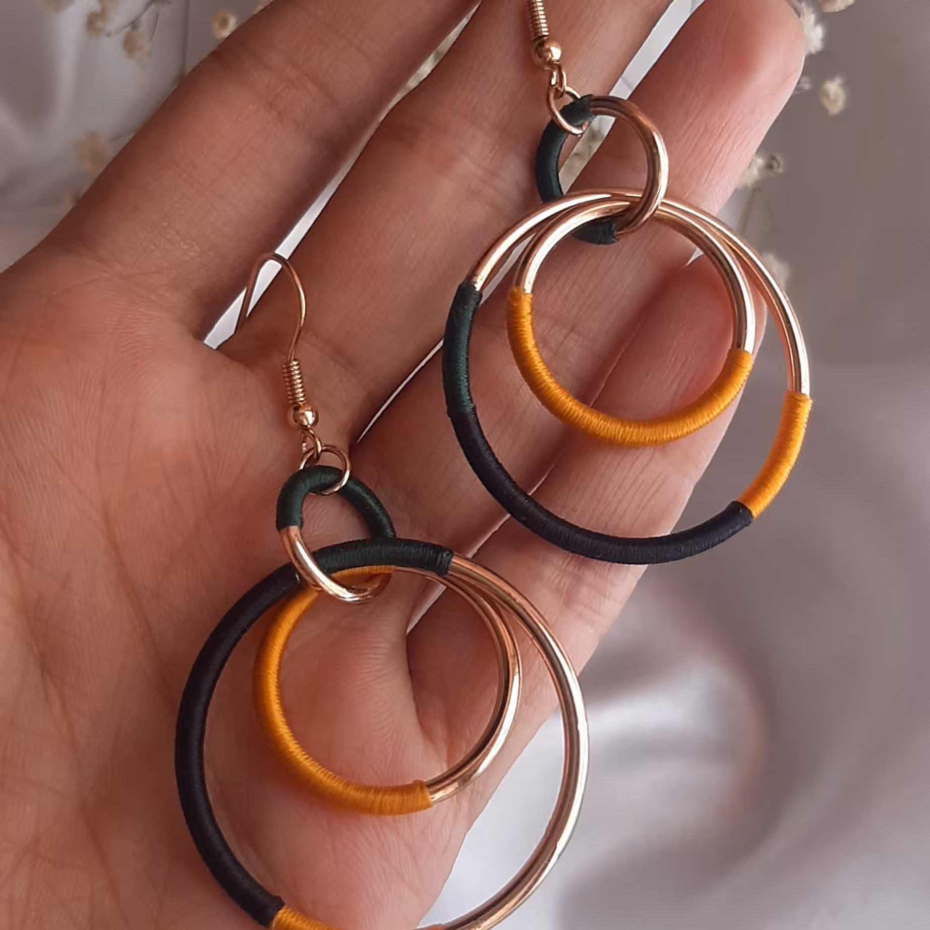 گوشواره گرد رنگ ثابت 