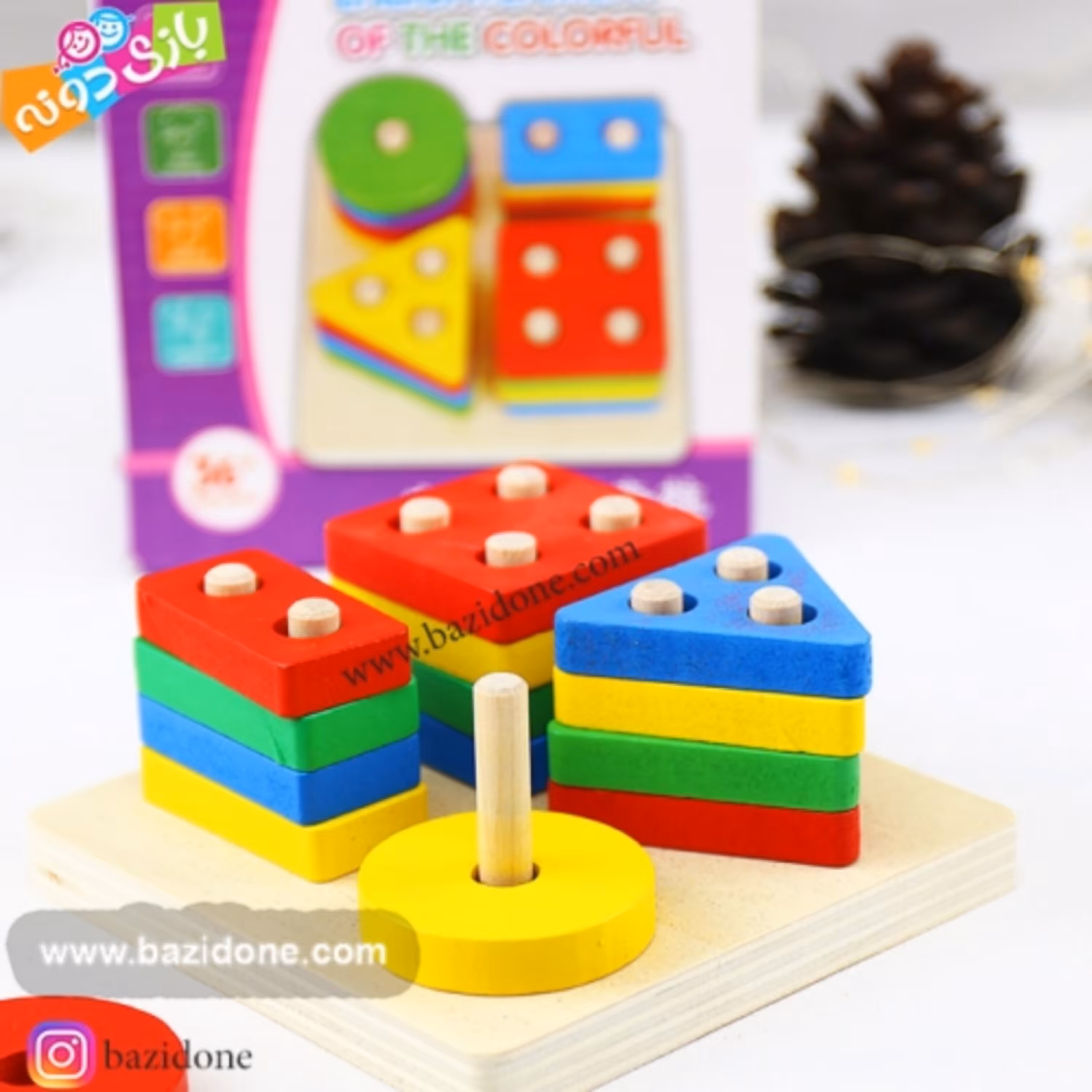 بازی فکری مونته سوری جایگذاری اشکال مربع 