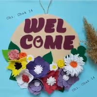 حلقه در نمدی، رودری نمدی،طرح گل نمدی، خوش آمدگویی،تزئین منزل چیچک 14 