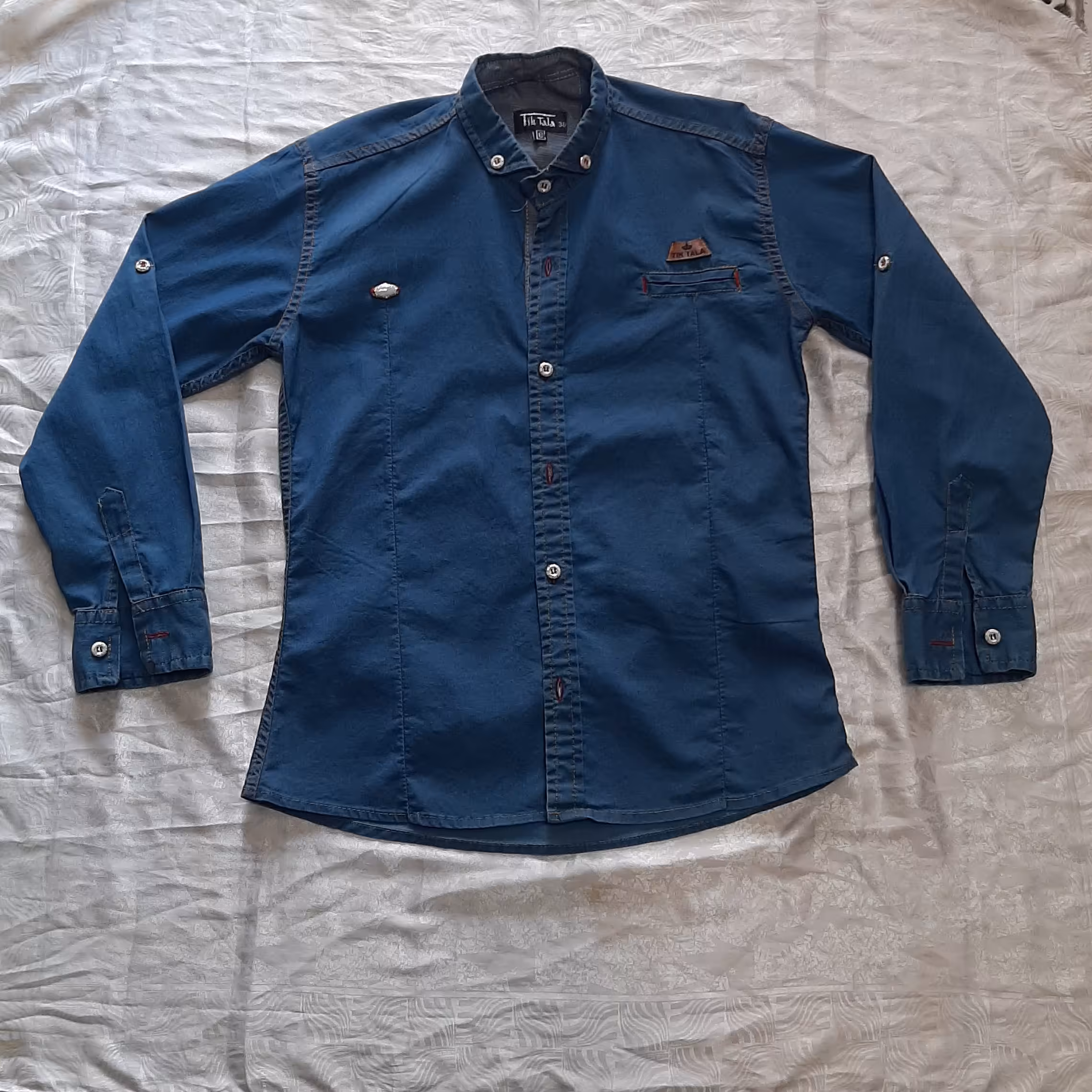 پیراهن لی دکمه ای پسرانه