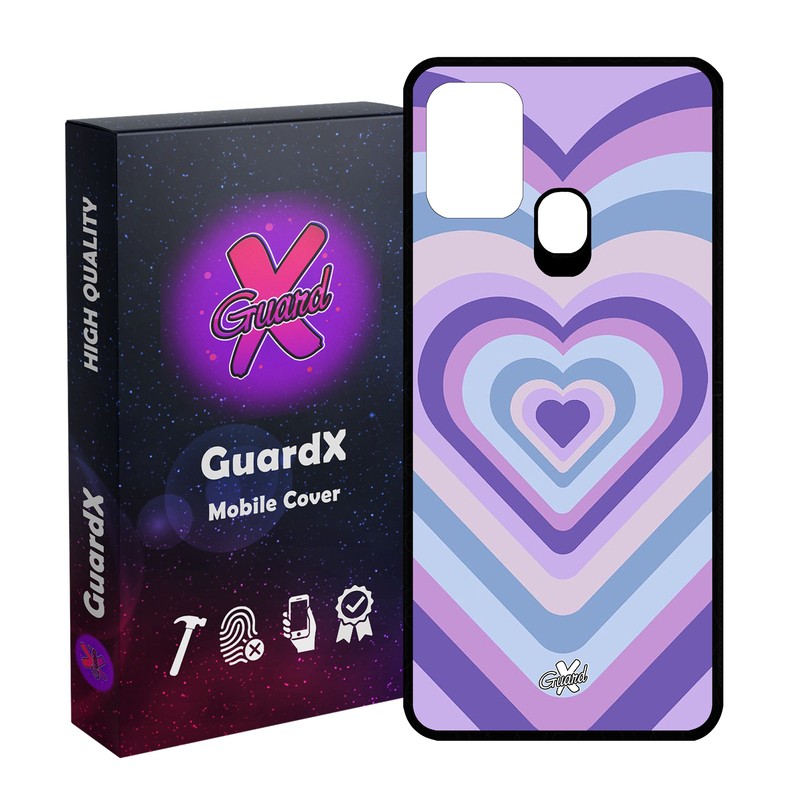 کاور گارد ایکس طرح قلب مدل Glass10534 مناسب برای گوشی موبایل سامسونگ Galaxy M31 / M31 Prime / F41
