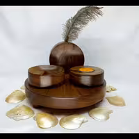 استند چوبی شمع،عود،گل