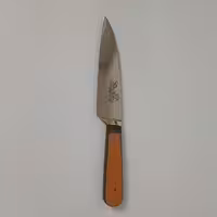 چاقو آشپزخانه استیل براق ضد زنگ زنجان سایز 2 دسته نارنجی