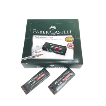 پاک کن فابر کاستل بسته 20 عددی مشکی رنگ PVC بزرگ