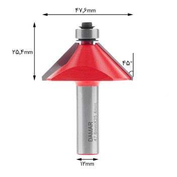 تیغ پخ لبه بلبرینگی اورفرز دامار مدل DM514764 - ابزار یراق