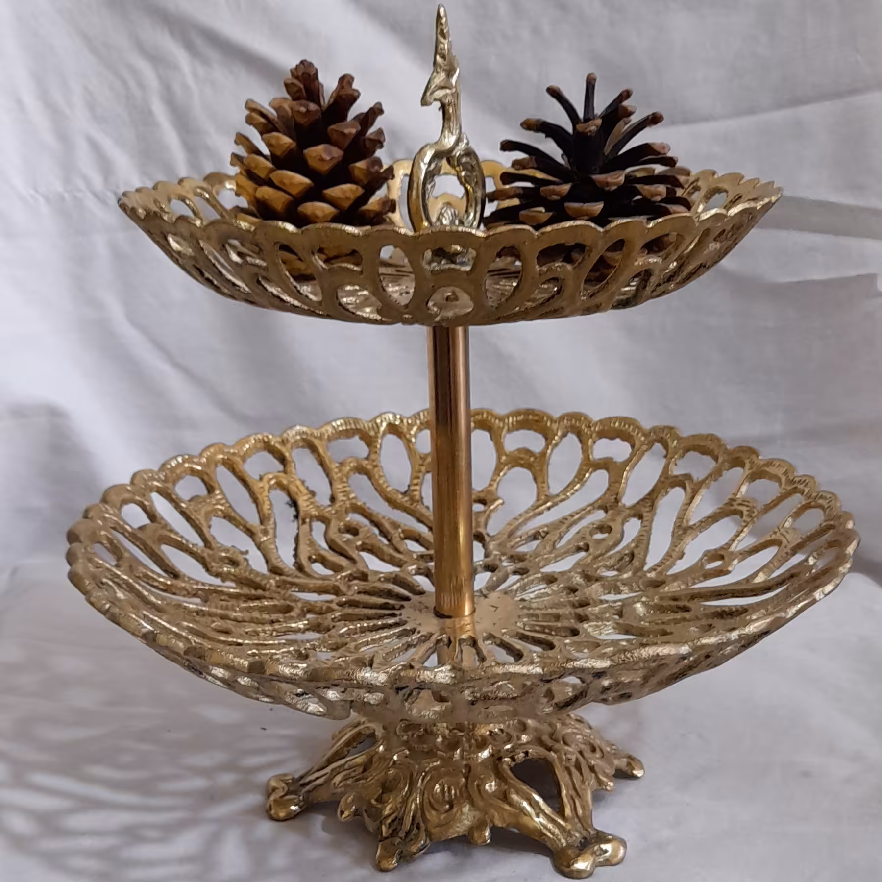 شیرینی خوری دوطبقه برنز