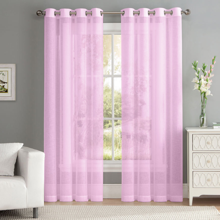 پرده حریر پانچی رنگ یاسی 1911