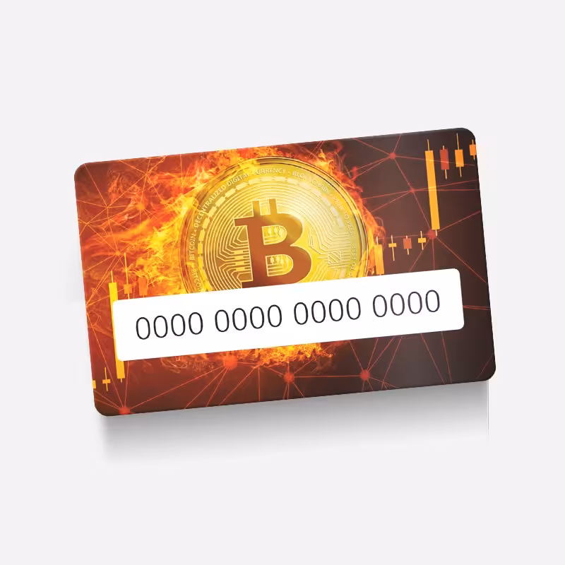 استیکر(برچسب) کارت عابر بانک-طرح بیت کوین(Bitcoin)-کد3-سفارشی