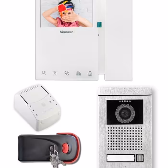 پکیج آیفون تصویری  بدون حافظه یک واحدی ضدسرقت سیماران 46TK