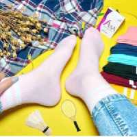 جوراب نیمساق طرح دو خط