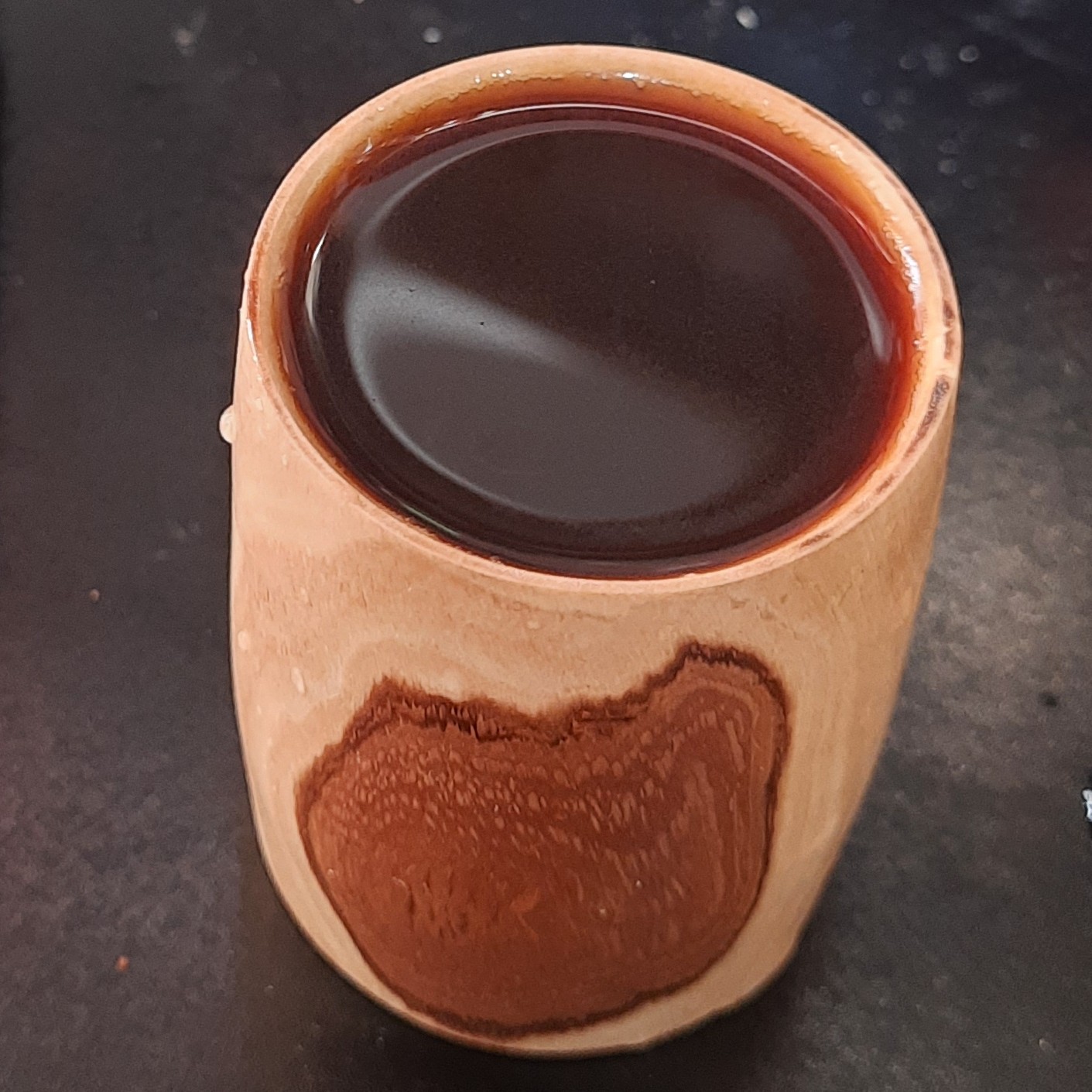 شات قهوه چوبی از چوب زیتون پوشش هاردواکس مخصوص ظروف چوبی و قابل شستشو