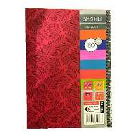 دفتر 80 برگ طرح دار سیمی شفیعی  رنگ قرمز 