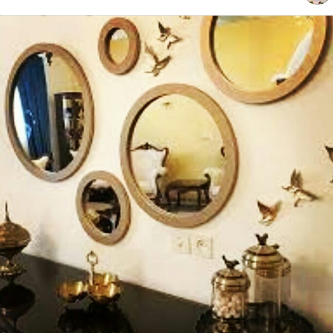 آینه 5 تیکه دکوراتیو
