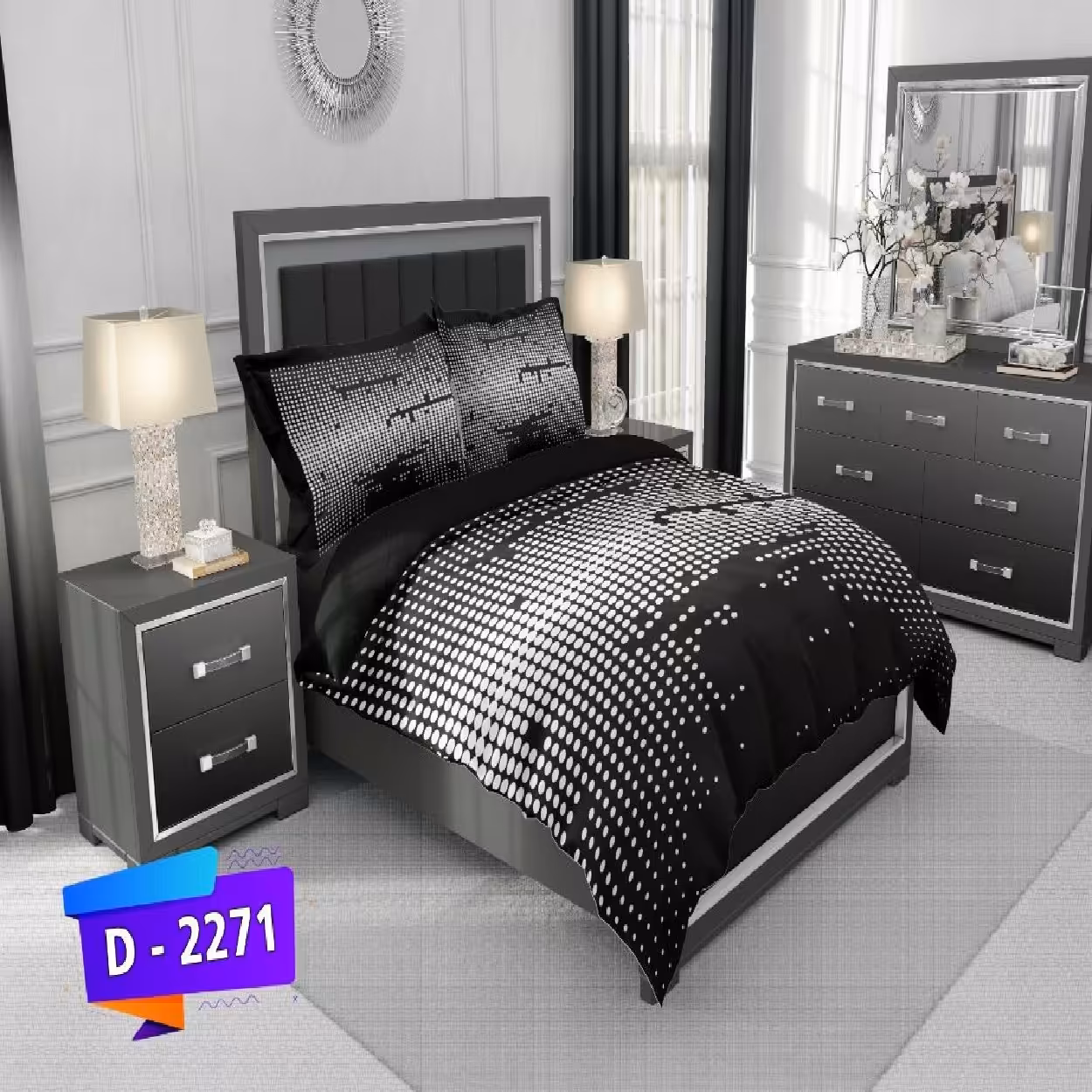 سرویس روتختی لمان کد 2271 دونفره 6 تکه