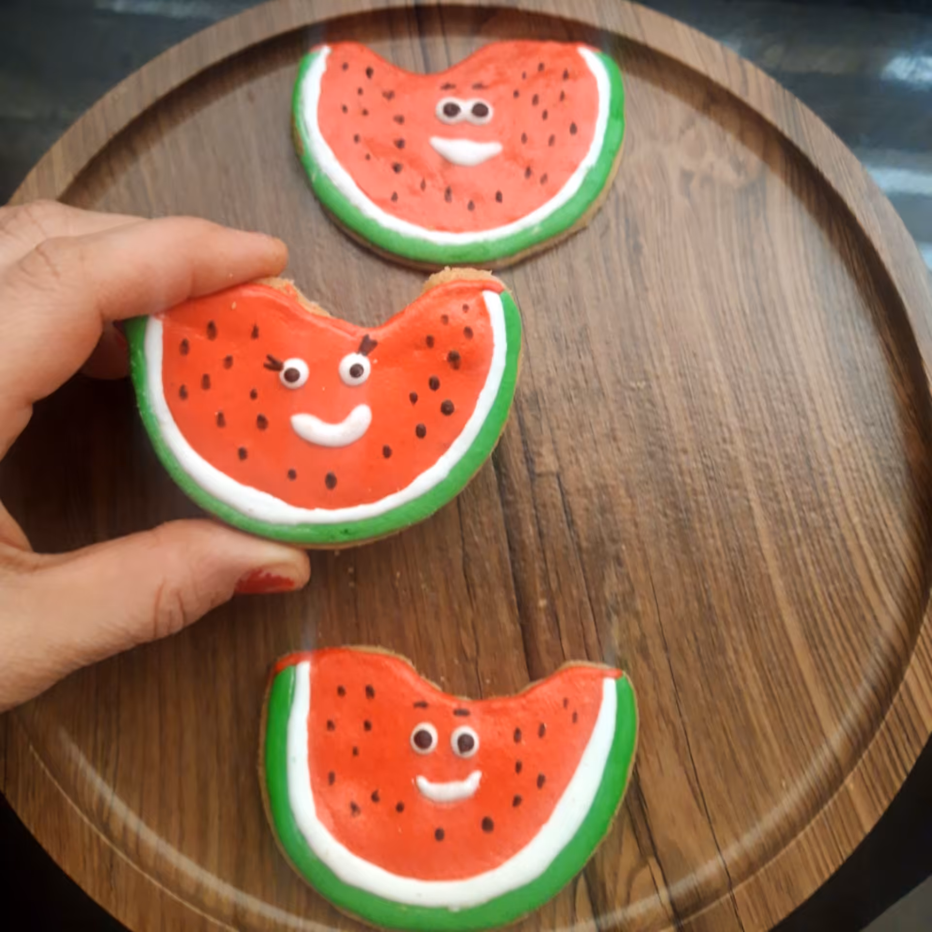 کوکی کره ای یلدایی ،باطرح آیسینگ شکری ،10 عددی 