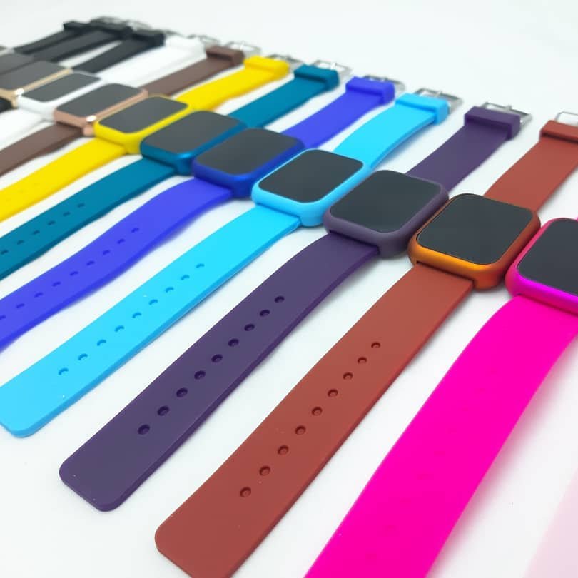 ساعت led تمام لمسی بند سیلیکونی