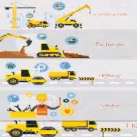 وکتور فلت راه سازی | گرافیک با طعم تربچه