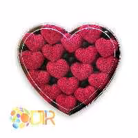 بسته بندی ولنتاین پاستیل تمشکی و دراژه قهوه جیلیون