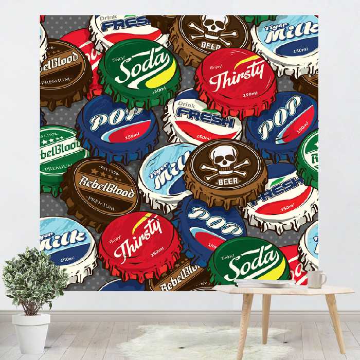 پوستر پارچه ای پرینتینگ لند طرح بکدراپ فانتزی کد F14