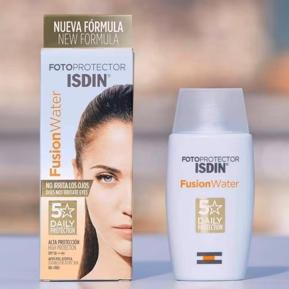 ضدآفتاب بی رنگ ایزدین مدل فیوژن  واترspf50حجم50میل