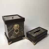 جا سطل و جا دستمال طرح سنگ 