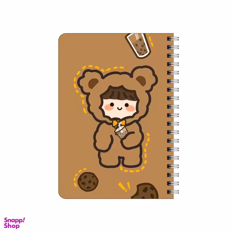 دفترچه یادداشت بامبیلیپ مدل چوبی طرح دختر و لباس خرسی و کوکی کد 6331938