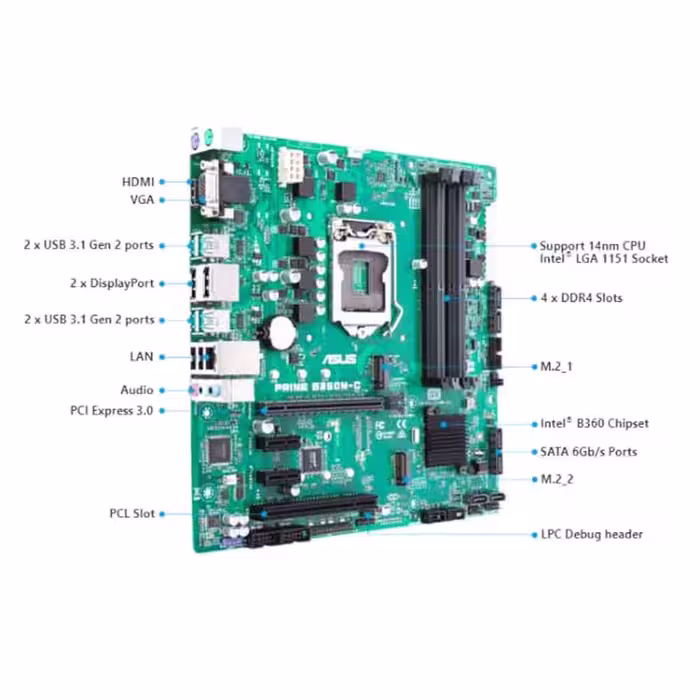 مادربرد ایسوس مدل Prime b360 mc