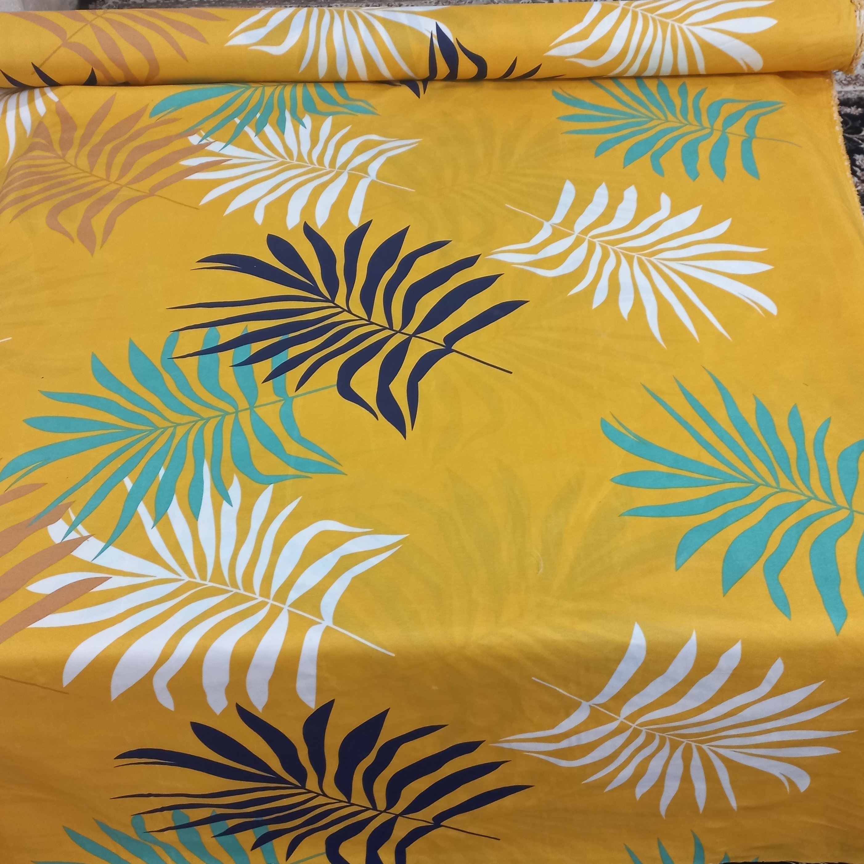 پارچه هاوایی زرد