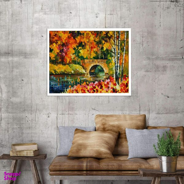 تابلو بکلیت طرح نقاشی رنگ روغن دریاچه مدل W866