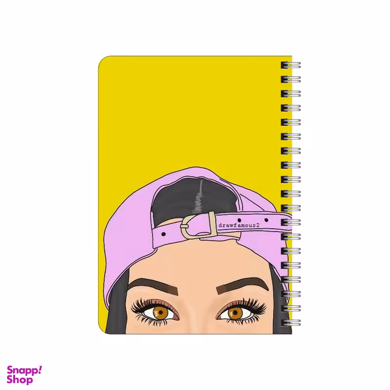 دفترچه یادداشت بامبیلیپ مدل چوبی طرح دختر و کلاه مینیمال کد 2849463