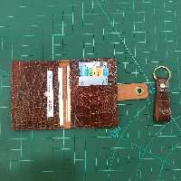 کیف مدارک خودرو چرم طبیعی بزی به همراه سر سوئیچی