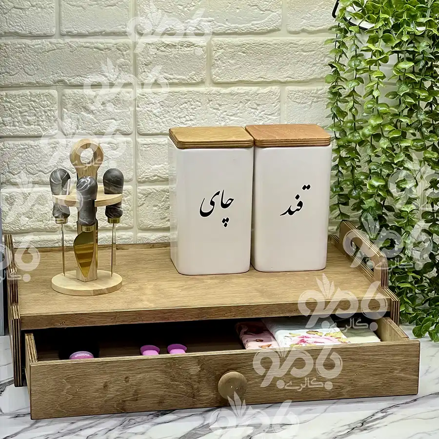 باکس رایزر چوبی کشودار آشپزخانه