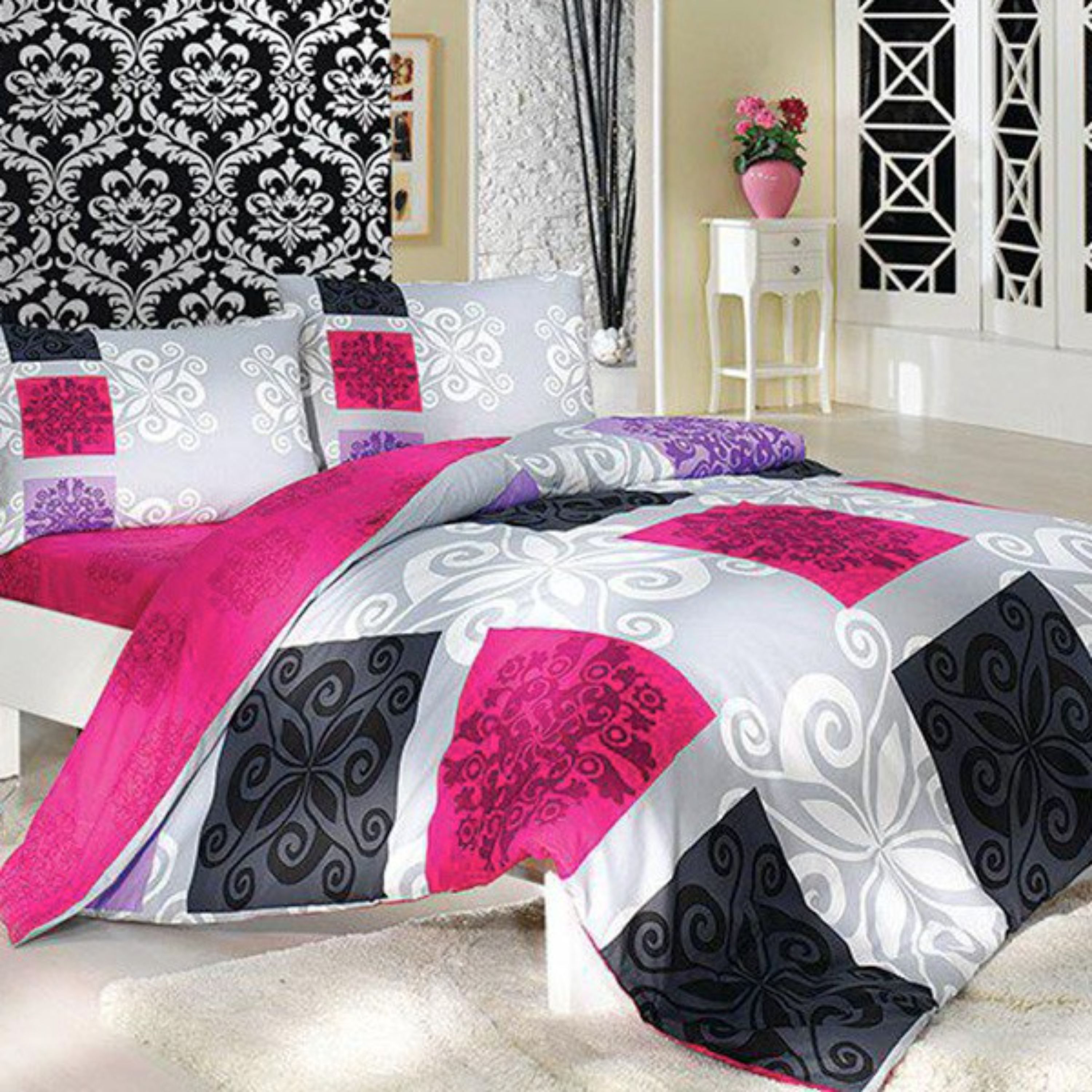 سرویس کاور لحاف ماژولی سری رنفورس مدل Sedef-V1 دو نفره 4 تکه - کد 24035013112