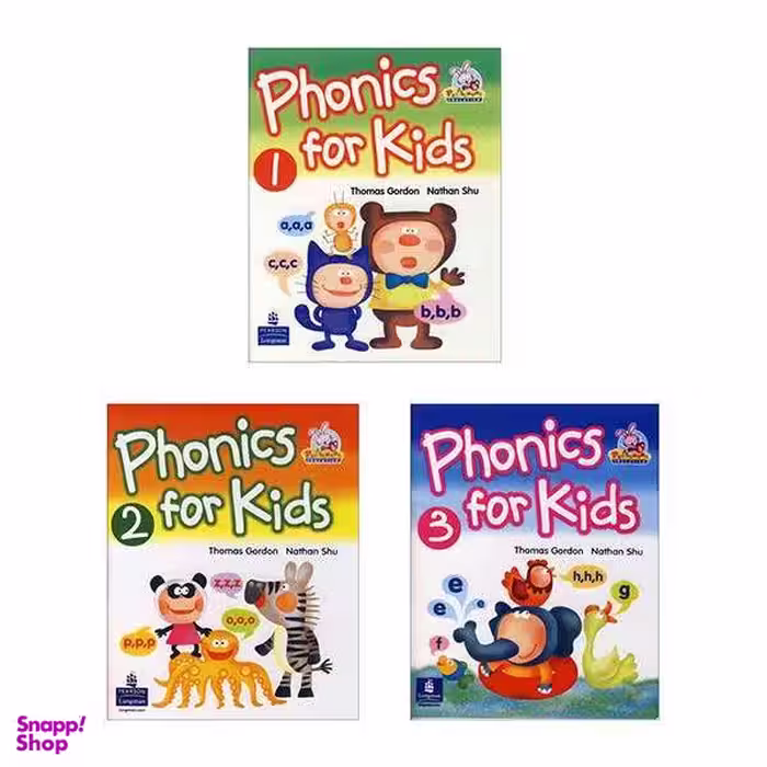 کتاب phonics For Kids اثر Thomas Gordon and Nathan shu نشر زبان مهر 3 جلدی