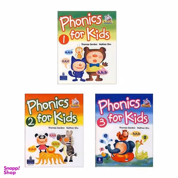 کتاب phonics For Kids اثر Thomas Gordon and Nathan shu نشر زبان مهر 3 جلدی