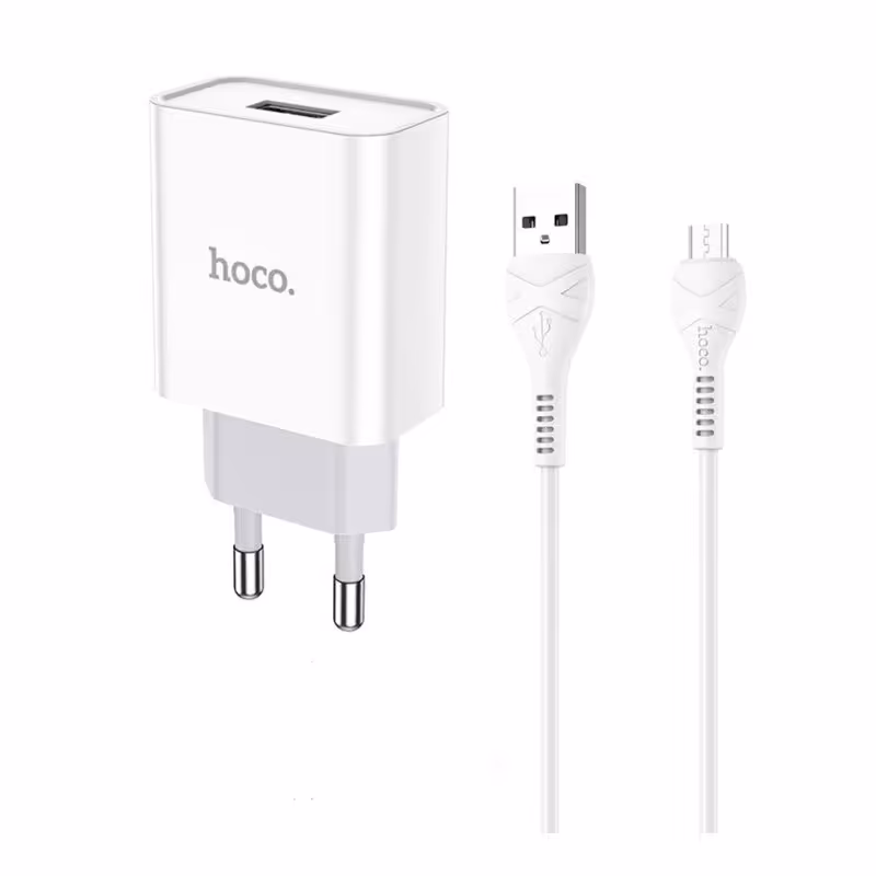 شارژر دیواری هوکو به همراه کابل میکرو مدل C81A MICRO

