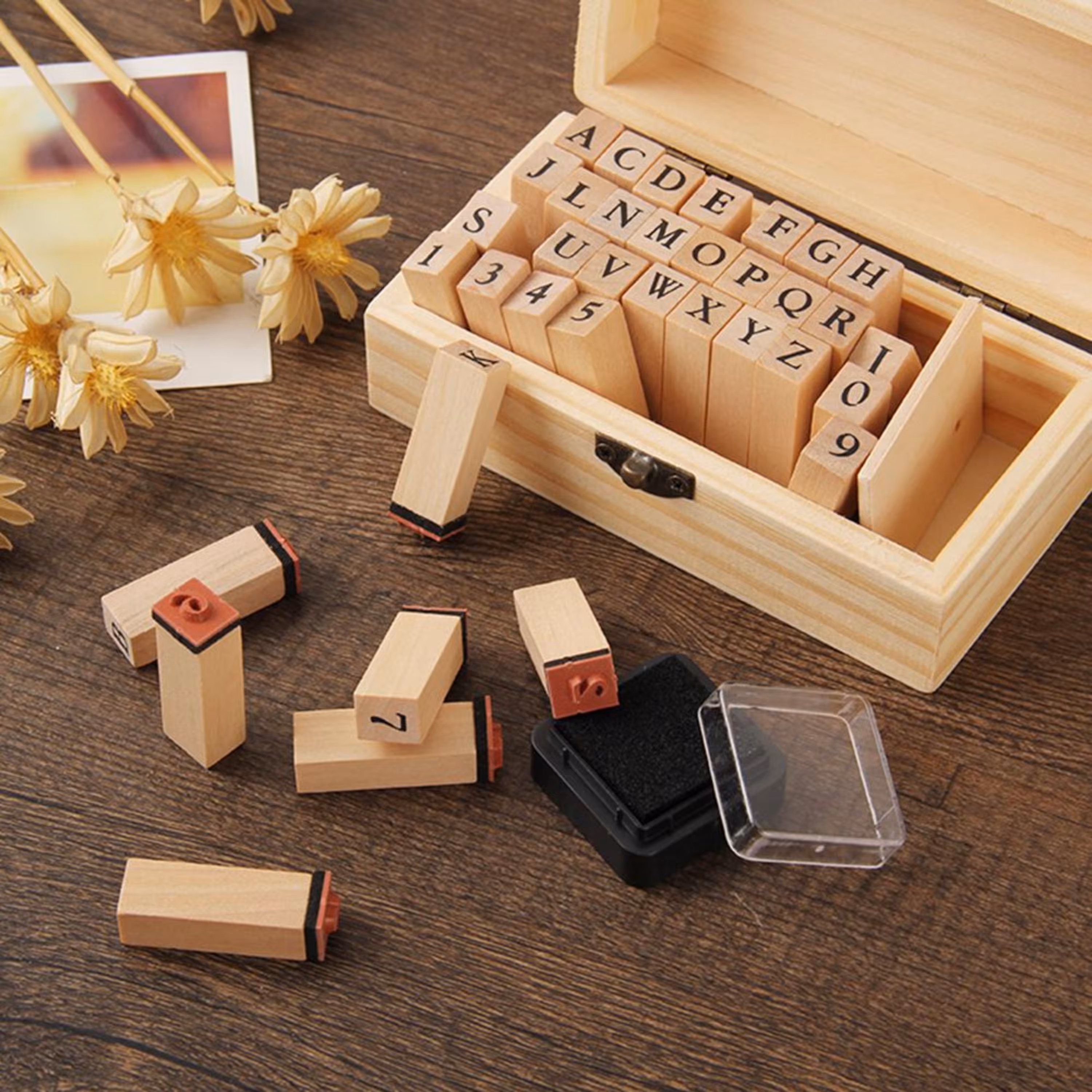 ست 37 تکه مهر چوبی و استامپ