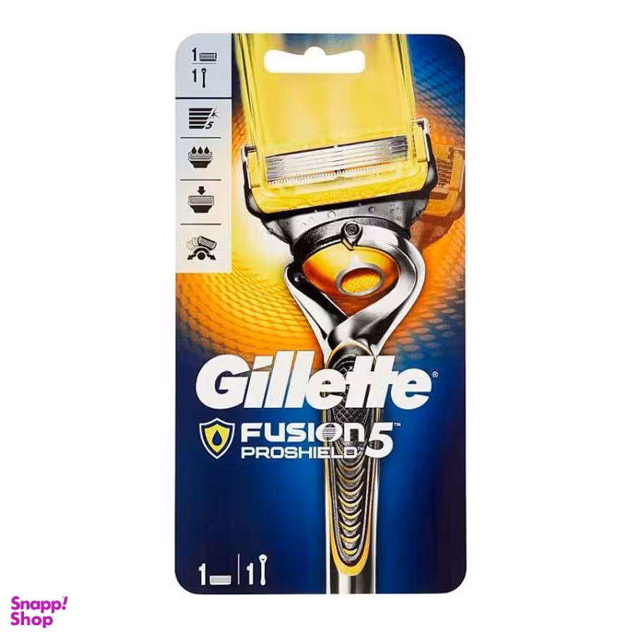 خودتراش مردانه 5 تیغ ژیلت (Gillette) مدل Fusion Proshield بسته دو عددی