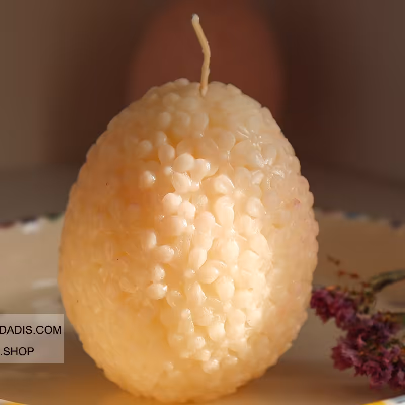 شمع تخم مرغ عید رنگ شیری 