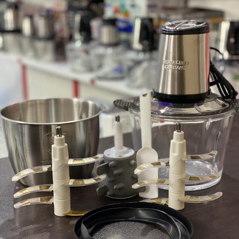 خردکن سیلورکرست 3.8لیتر  حکاکی موتور و تیغه مجهز به دوکاسه استیل و پیرکس 2تیغه 6پر تیتانیومی 3000وات سیم پیچ موتور مس