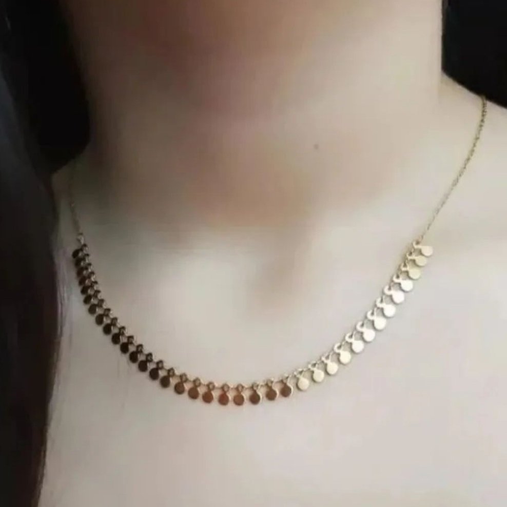 گردنبند سکه ای ریز