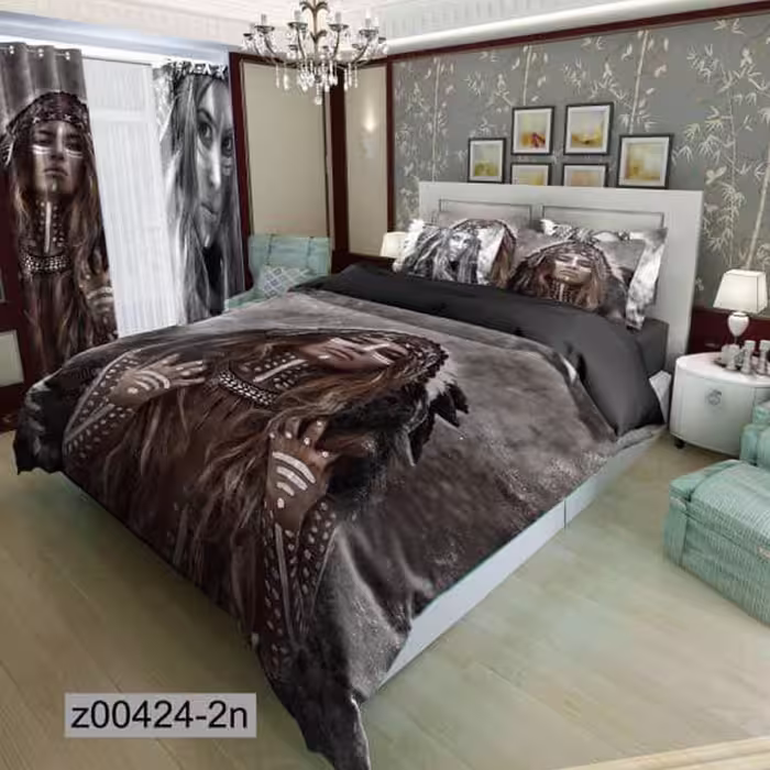 سرویس روتختی 2 نفره تنسل چاپی برندترک لند(Turk Land) z 424